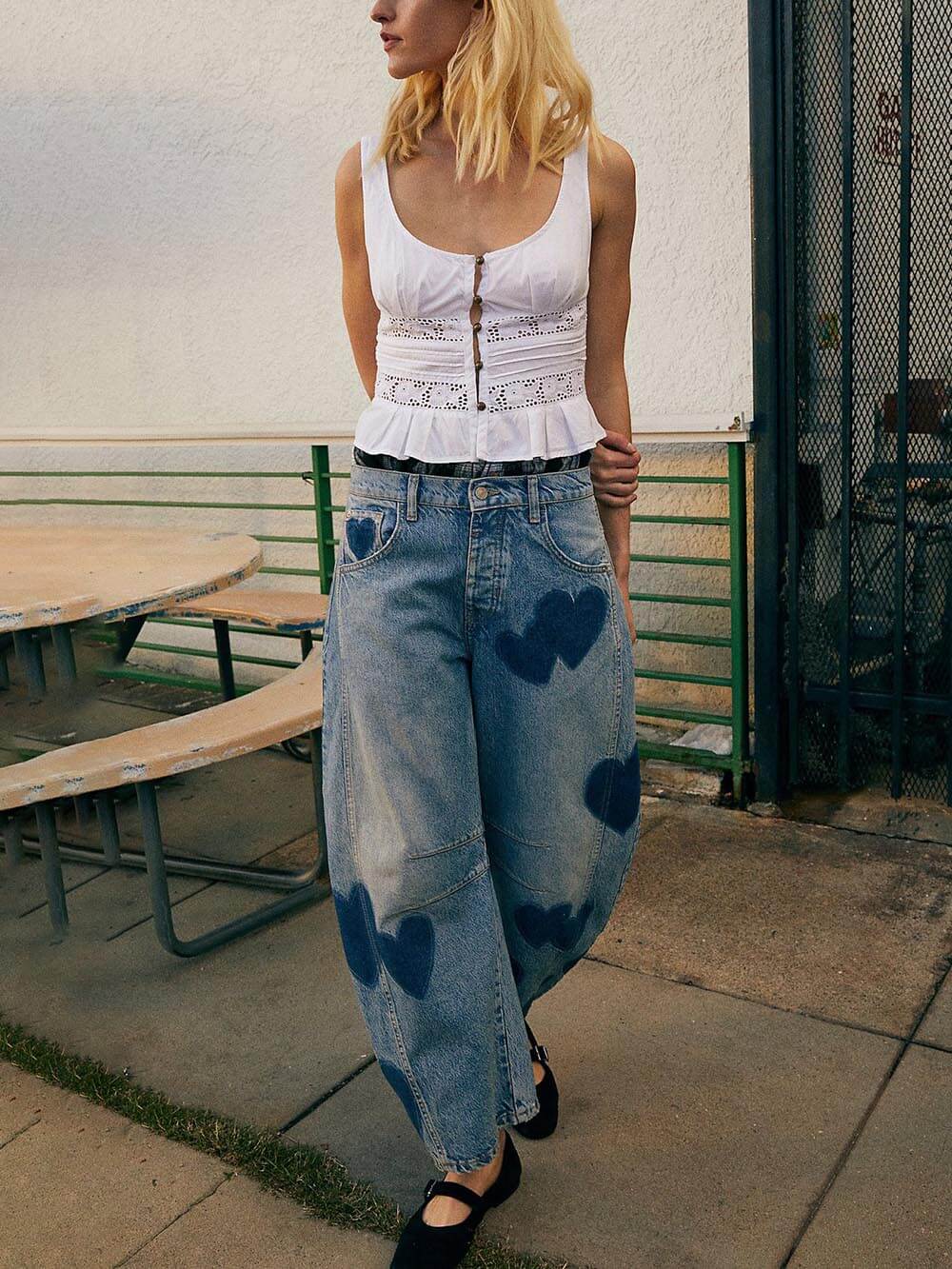 Pantalón Senda Denim Corazones