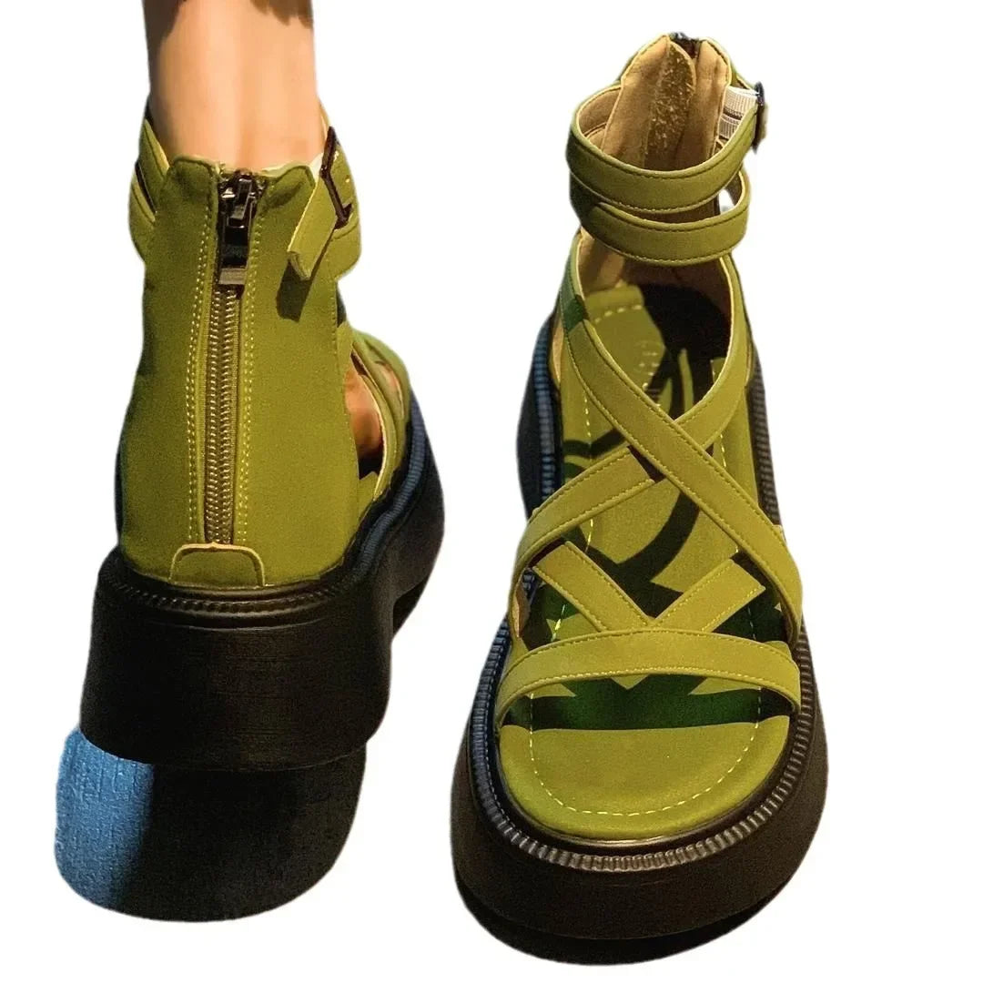 Sandalias Senda Trama Oliva