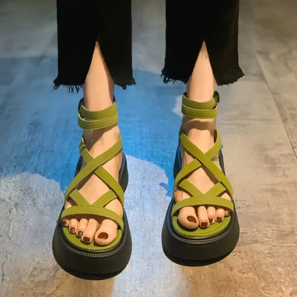 Sandalias Senda Trama Oliva