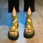Sandalias Senda Trama Oliva